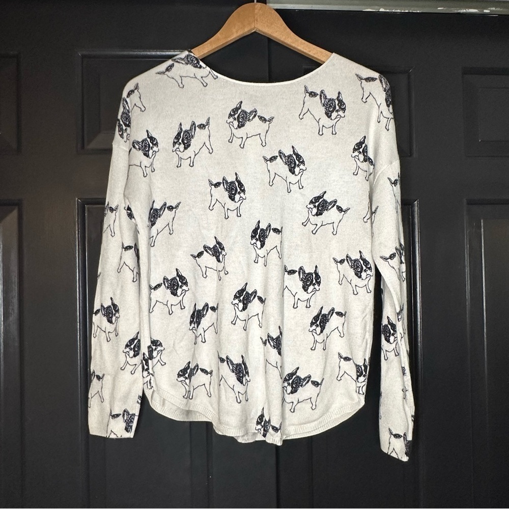 Olivia & Grace Printed Boat-Neck Sweater size L(c6